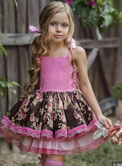 Dollcake blooming field floral ruffle dress 5 6 7